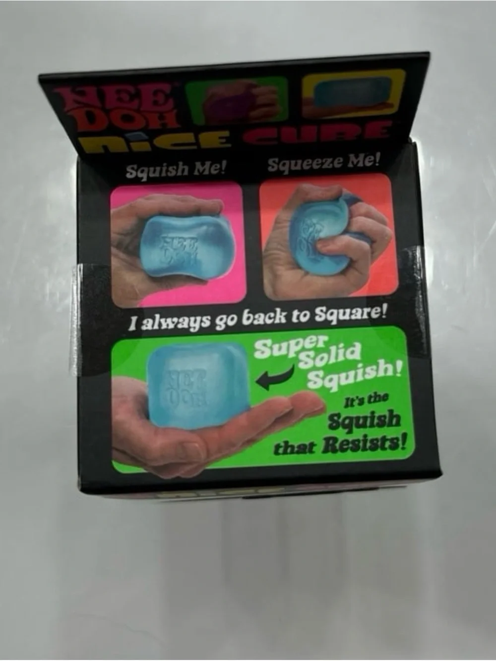 Blue Nee Doh Super Solid Squish Nice Cube Fidget Toy (Ready To Ship)